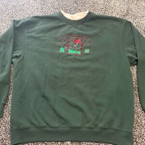 M & C Green Sweatshirt with Embroidered cardinal Design woman’s size xl